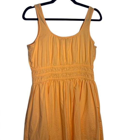 Loft Smocked Tank Midi Dress Orange Summer Beach Cruise Women Size Small - Picture 4 of 13